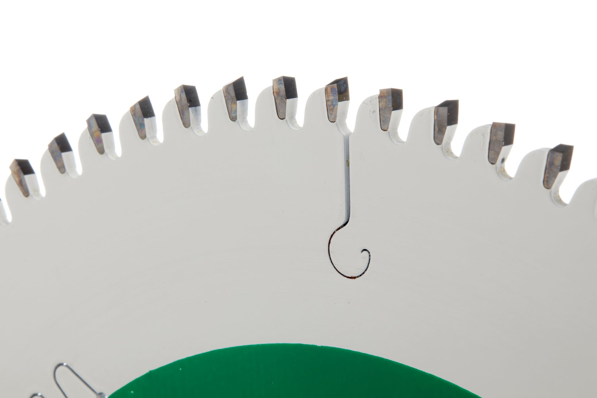 216mm x 30mm x 2.4mm 60T ATB (Neg Rake) Festool KS60 Circular Saw Blade - image of blade teeth closeup