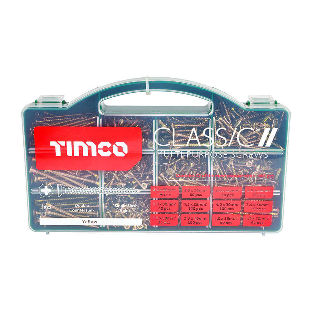 TimCo Classic Multi-Purpose Screws - Mixed Tray Yellow - 895pcs SET 2