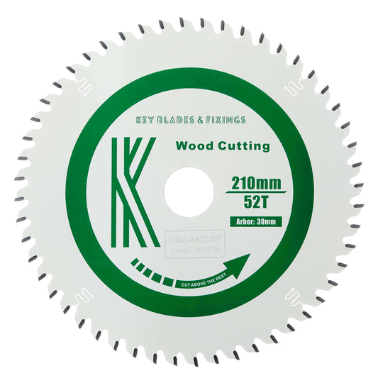 210mm x 30mm x 2.4mm 52 Tooth Track/Circular saw blade - 2402