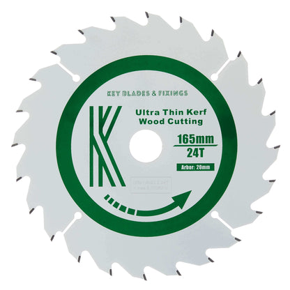 165 mm x 20 mm x 1,6 mm Hoja de sierra circular/de 24 dientes - 4001