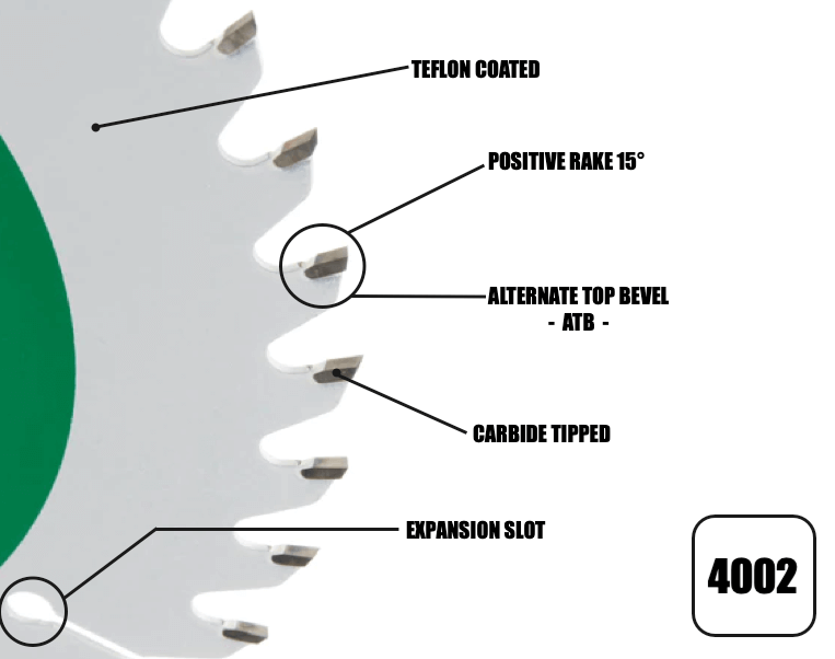 165mm x 20mm x 1.6mm 40 Tooth Track/Circular saw blade - 4002