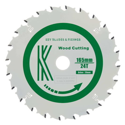 165mm x 20mm x 2.2mm 24 Tooth Track/Circular saw blade - 4101