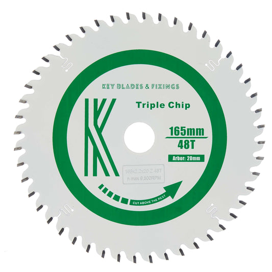 165mm x 20mm x 2.2mm 48 Tooth TCG Track Saw (Solid Surface) - 4105