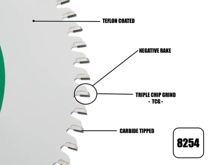 Chip triple de 80 dientes de 254 mm x 30 mm x 2,4 mm (MFC y laminados) 8254