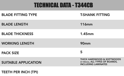 T344CB Hojas de sierra caladora de doble cara - 1211